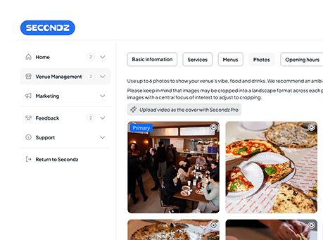 Secondz Pro dashboard